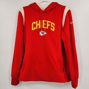 Nike NFL On Field Sideline Hoodie Mens Size Medium KC Chiefs Red Therma Fit